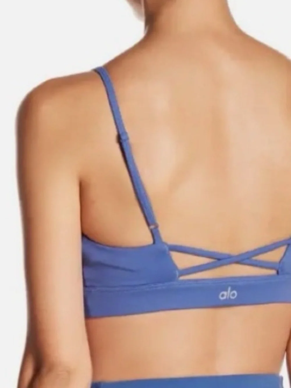 ALO Yoga Periwinkle Blue CrissCross Sports Bra XS